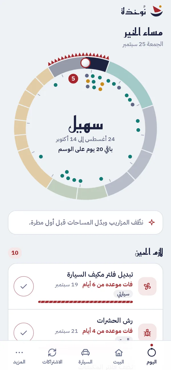 شاشة اليوم في نُوخذة